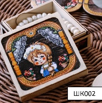 Шкатулка Всякая Невеста в синем 8,5х8,5х4_1