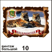 Сувенир Магнит Владивосток (винтаж большой) - купить Г15/010