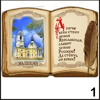 Сувенир Магнит Мышкин (книга) - купить Г236/001