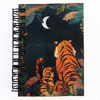 Блокнот Тигры и Луна A7 7,5х11_1