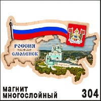 Магнит Смоленск (карта) (многослойный) _1