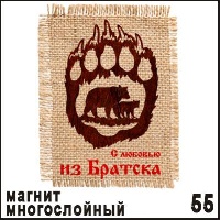 Магнит Братск Лапа с сукном 10,5х7_1