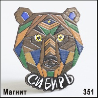 Магнит 351 Ваше Изображение Медведь 6.9*8см_1