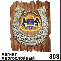 Магнит Тюмень (подкова на дощечке)_1