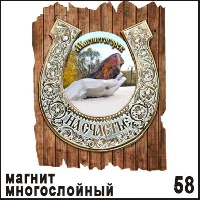 Магнит Магнитогорск (подкова на дощечке) многослойный 6,6*8,4_1