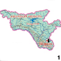 Сувенир Магнит Райчихинск (карта) - купить Г295/001